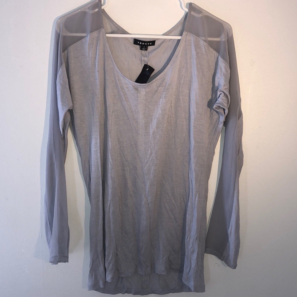 Trouve Grey Long-sleeve